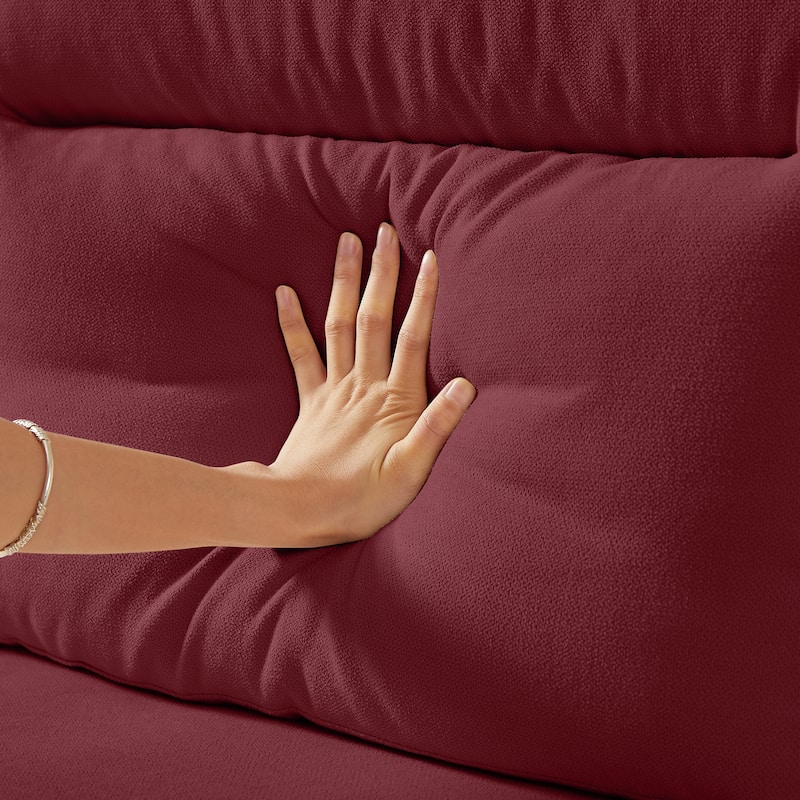 Modular Sectional Sofa, 102 Inch L Shaped Couch Set, 3-Seater Comfy Cloud Couches with Movable Ottoman, DIY Combination