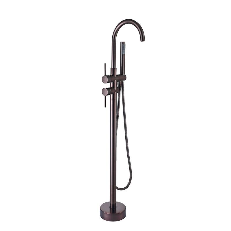 Topcraft Floor Mounted Bathtub Filler with Handheld Showerhead