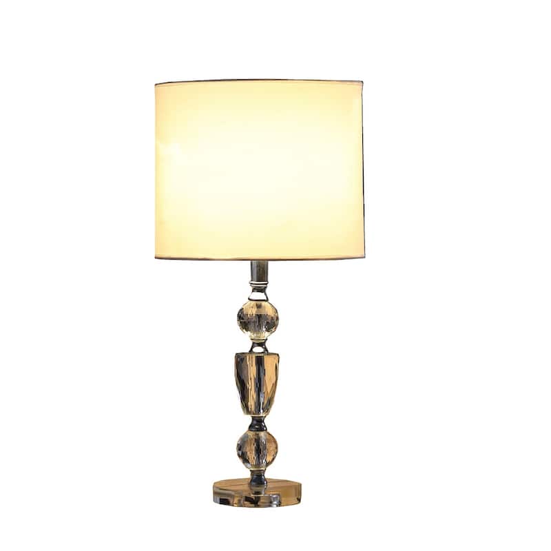 24 Inch Faux Crystal and Metal Table Lamp for Office and Living Room - 11.50" x 11.50" x 23.50"