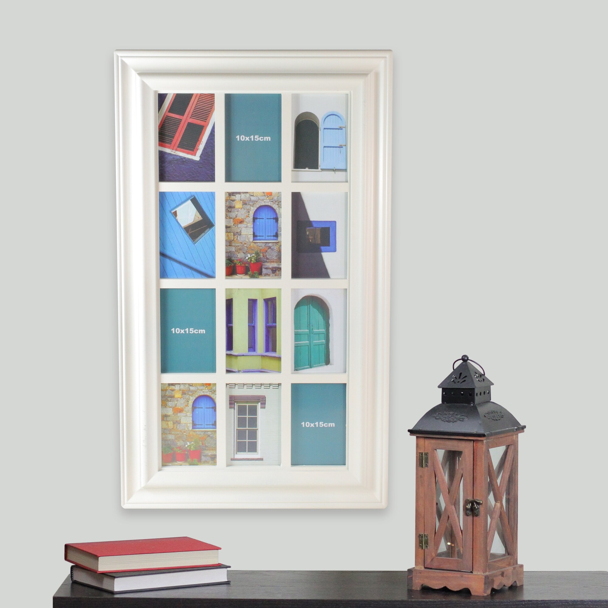 Shop 29 Ivory Weathered Windowpane Collage Picture Frame For 4 X