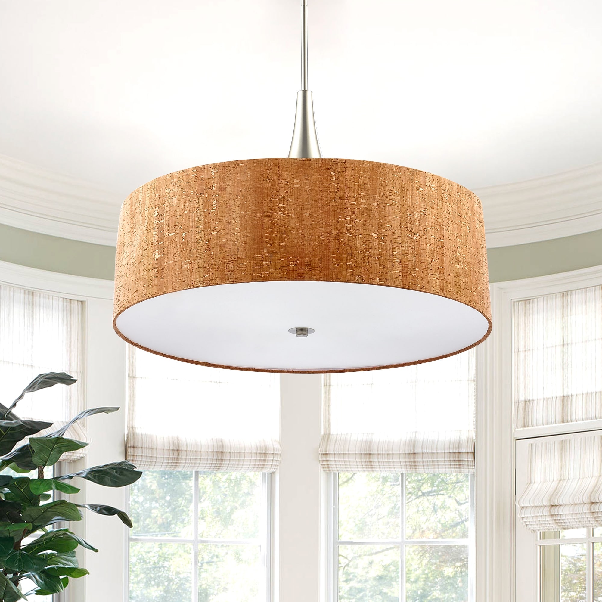 CO Z Round Pendant Drum Ceiling Lighting Fixture Semi Flush Mount