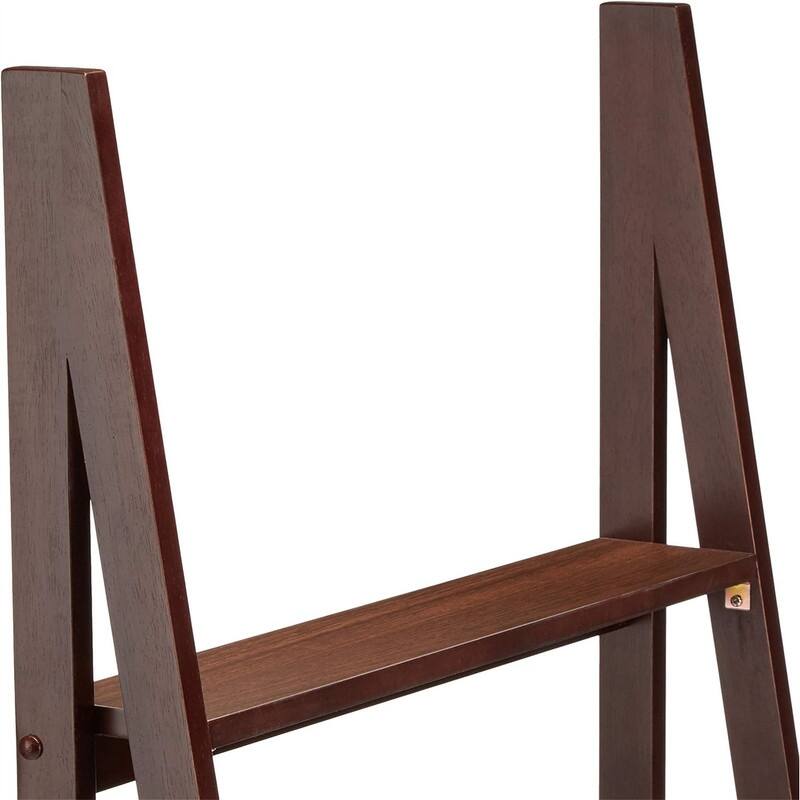Modern 5 Tier Ladder Bookshelf Organizer - 14"D x 24.8"W x 70.1"H