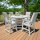 preview thumbnail 38 of 49, Weatherly 5-piece Outdoor Dining Set - 48" Round Table, Counter-height