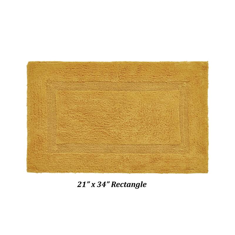 Better Trends Bath Rugs 100% Cotton Reversible Highly Water Absorbent Bathroom Rug for Shower, Sink, Bath Mats - Lux Collection