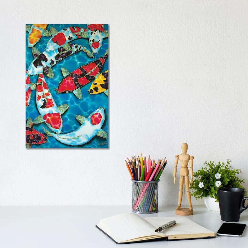 iCanvas "Fat Japanese Koi" by Daniel Jean-Baptiste Canvas Print - 12x8x0.75