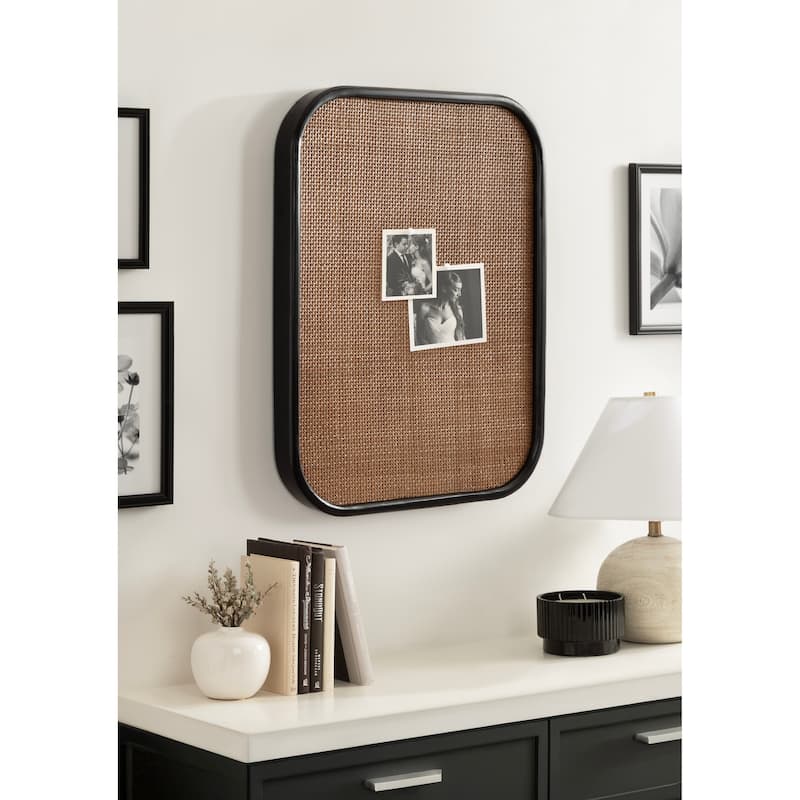 Kate and Laurel Planche Rattan Wall Pinboard