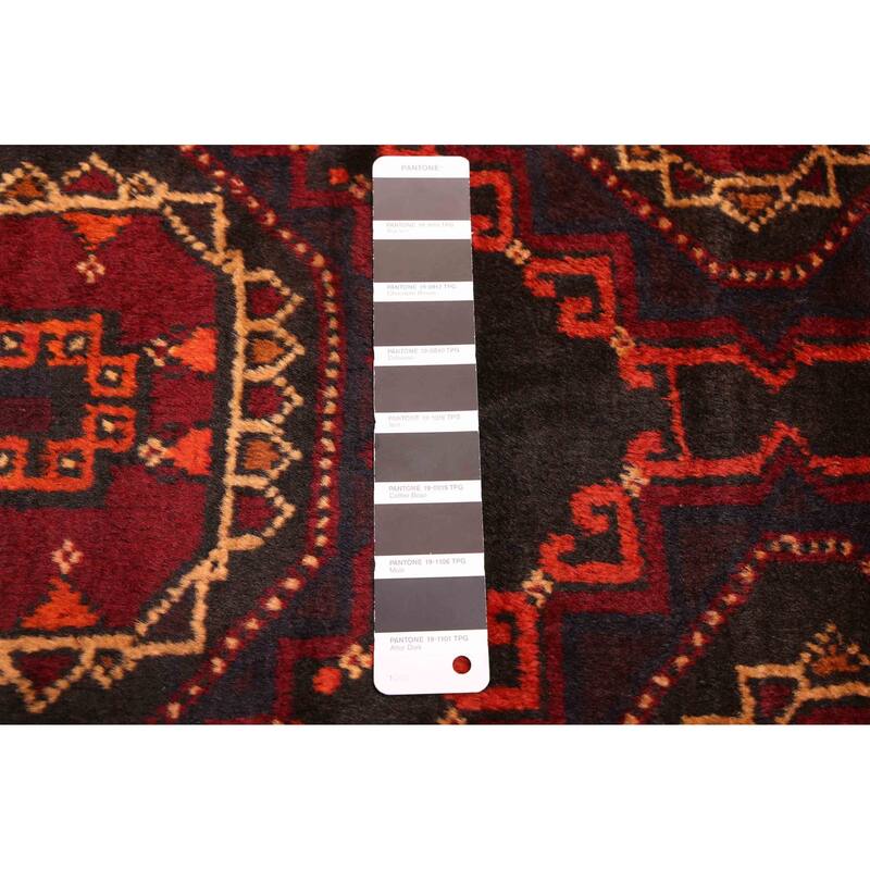 ECARPETGALLERY Hand-knotted Teimani Black, Red Wool Rug - 3'7 x 5'9
