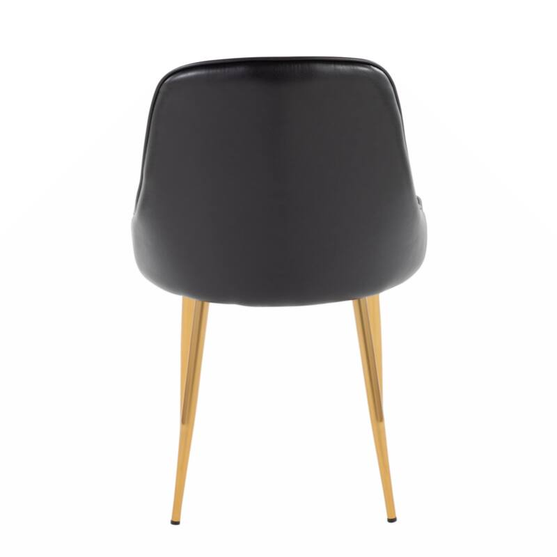 Contemporary/Glam Dining Chair with Frame and Faux Leather by LumiSource - Set of 2