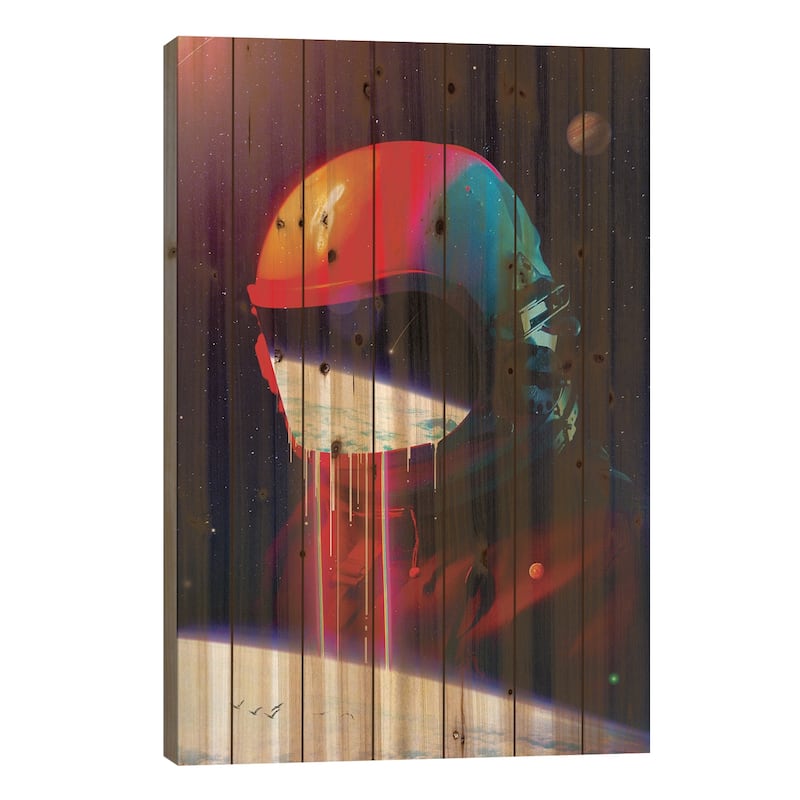 Leak Print On Wood by Nicebleed - Multi-Color - 40x26x1.5