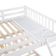 preview thumbnail 16 of 17, Merax Full Over Twin & Twin Bunk Bed, Wood Triple Bunk Bed with Drawers and Guardrails