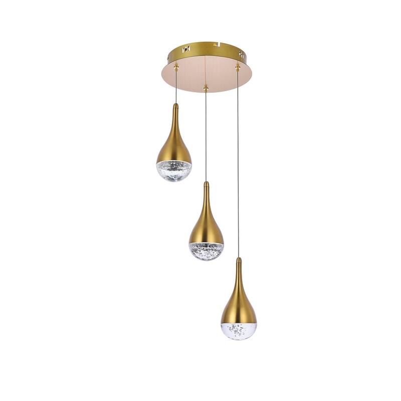 Indigo Home 10 inch LED pendant in satin gold