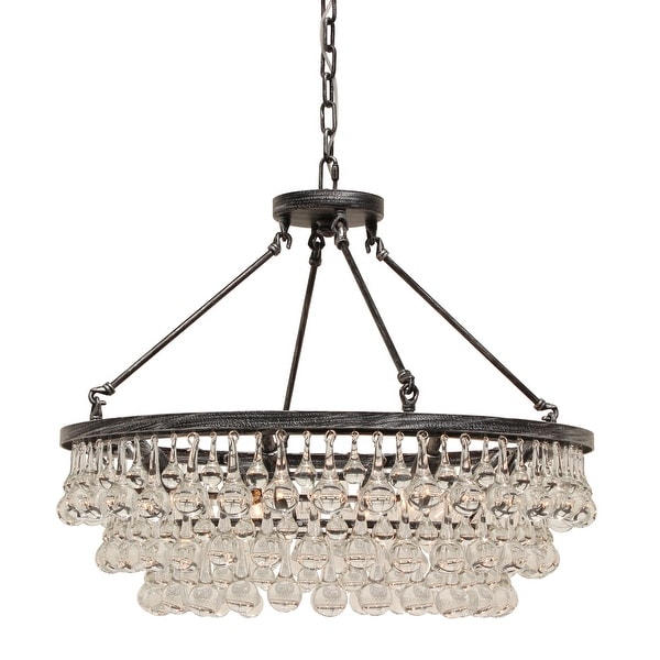 Celeste glass drop crystal chandelier top
