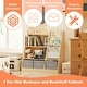 preview thumbnail 6 of 4, Kids Bookshelf Wood Toy Storage Organizer Cabinet Children Bookcase Toddler Baby Sling Book Rack 3 Cube Bins Fabric Drawers