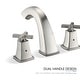 preview thumbnail 15 of 21, YASINU Cross Handles Widespread 8 Inch Bathroom Faucet With Pop-up Drain