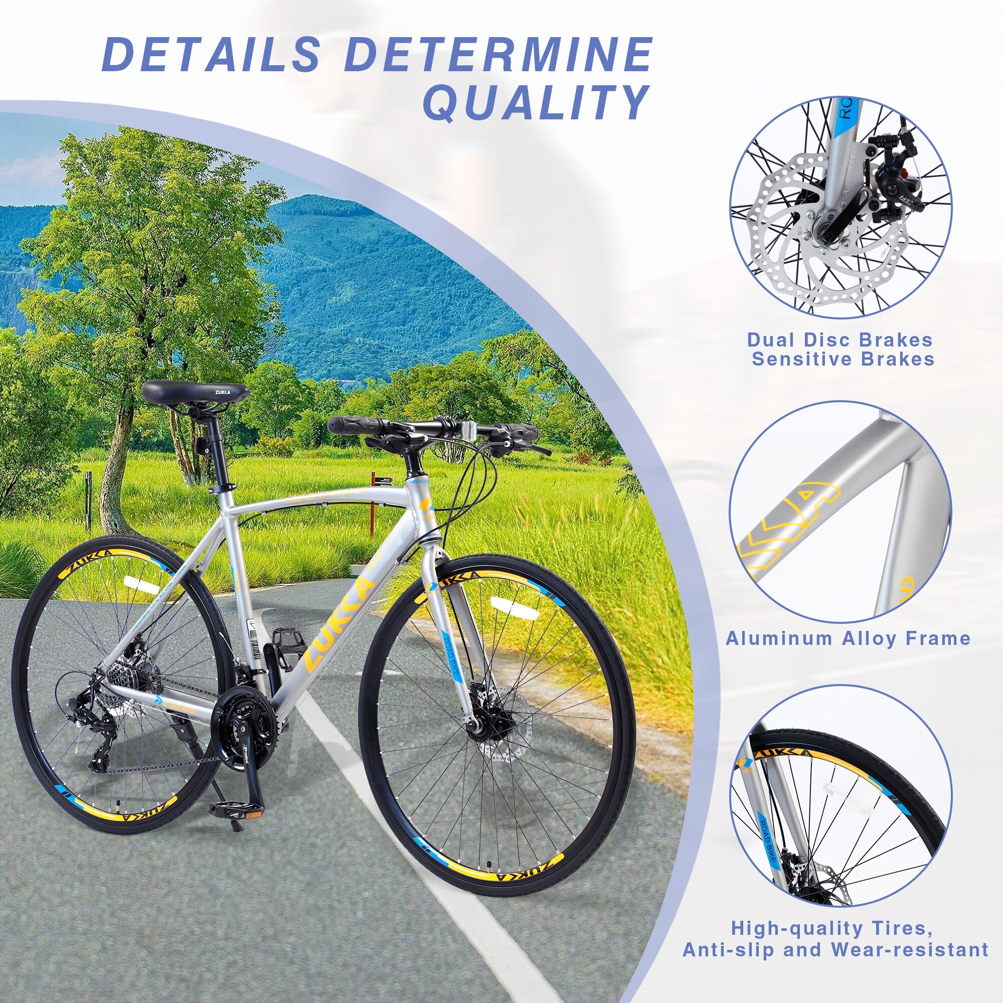 24 Speed Disc Brake 700C Road Bike