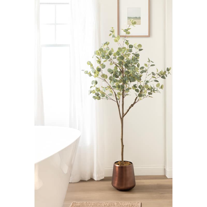 Kate and Laurel Eudora Faux Eucalyptus Tree