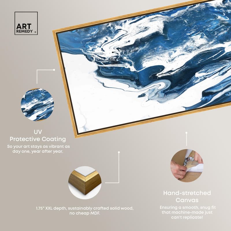 Suman Blue Panoramic Canvas by Art Remedy