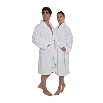 Ozan Premium Home Azure Bathrobes Collection 100% Turkish Cotton Unisex Terry Cloth Bathrobe