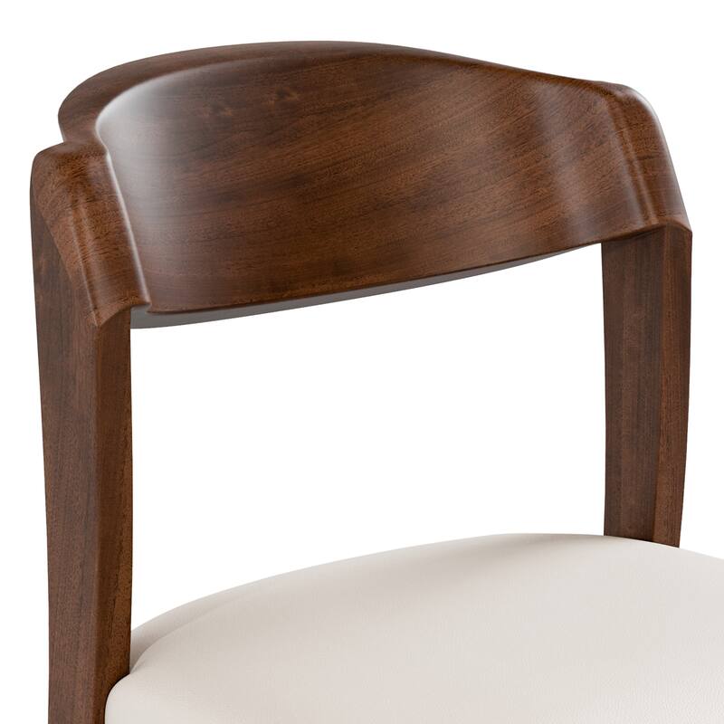 Furniture of America Abigail IV Mid-Century Modern 7-Piece Rich Walnut Solid Wood 102-inch Extendable Dining Set