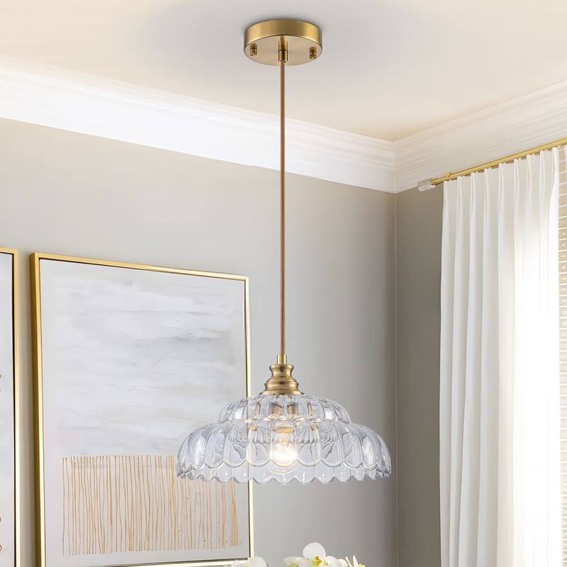 Starsky Modern 1-Light Single Novelty Glass Pendant