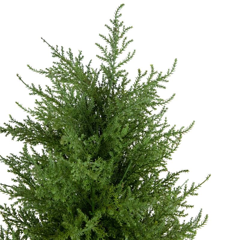 2' Artificial Cedar Pine Petite Arborvitae Tree in Round Pot Unlit 12