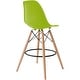 preview thumbnail 31 of 57, Counter Stool With Back Plastic Molded Wooden Eiffel Base For Kitchen Island Hotel Work High Chair