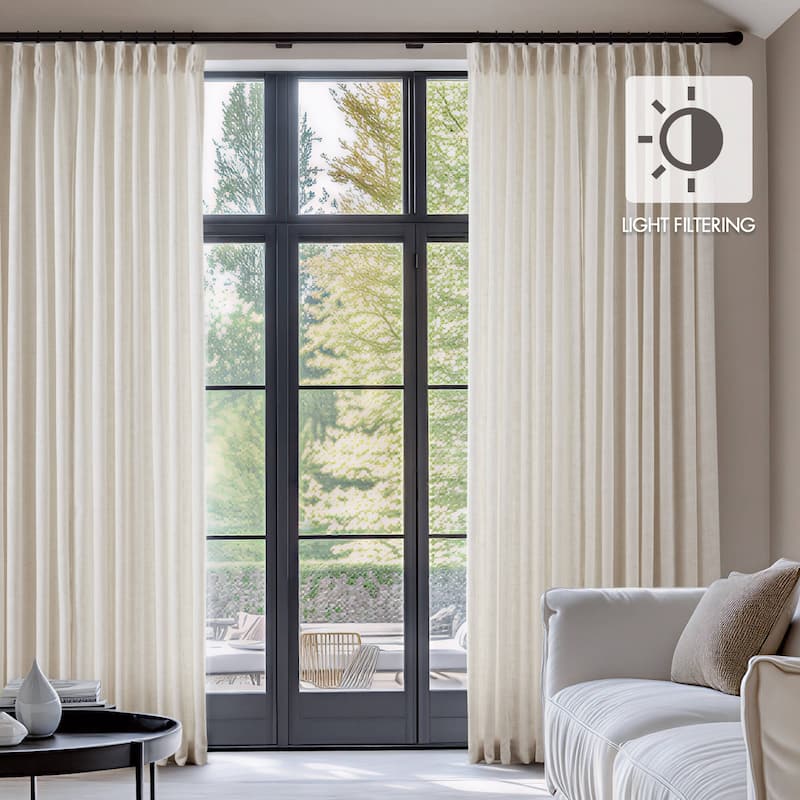 Madison Park Emery 300gsm poly linen with 7 pinch pleat per pc