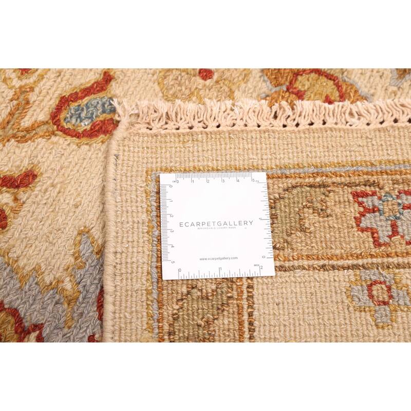 ECARPETGALLERY Flat-Weave Lahor Finest Ivory Wool Tapestry Kilim - 5'0 x 7'9