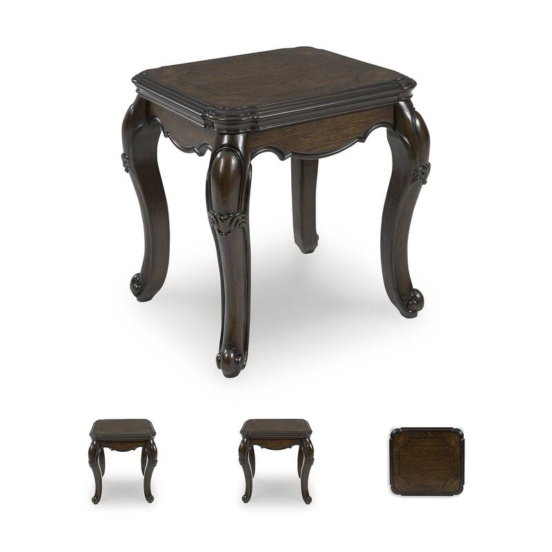 Signature Design by Ashley Maylee Dark Brown End Table - 25" W x 23" D x 24" H