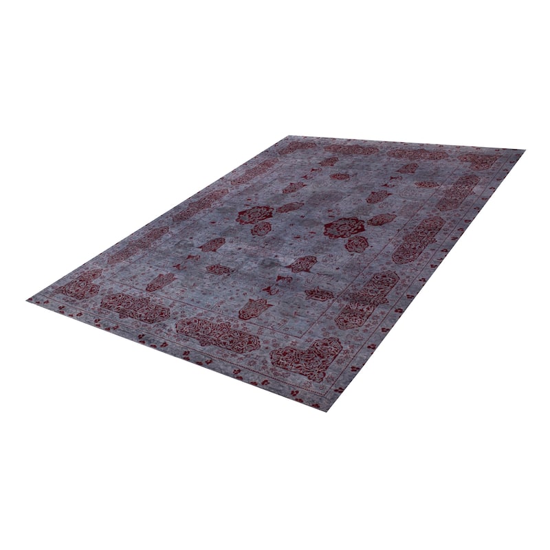 ECARPETGALLERY Hand-knotted Vibrance Denim Blue Wool Rug - 10'0 x 13'5