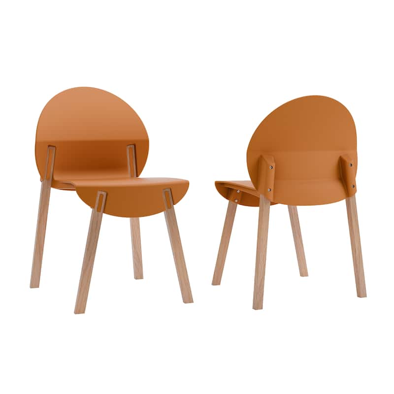 4-Pack Modern Dining Chairs - Tropical Orange
