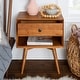 preview thumbnail 11 of 51, Middlebrook Mid-Century Solid Wood 1-Drawer, 1 Shelf Nightstand Caramel