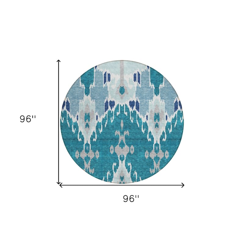 HomeRoots Ikat Transitional Rectangle Outdoor Rug