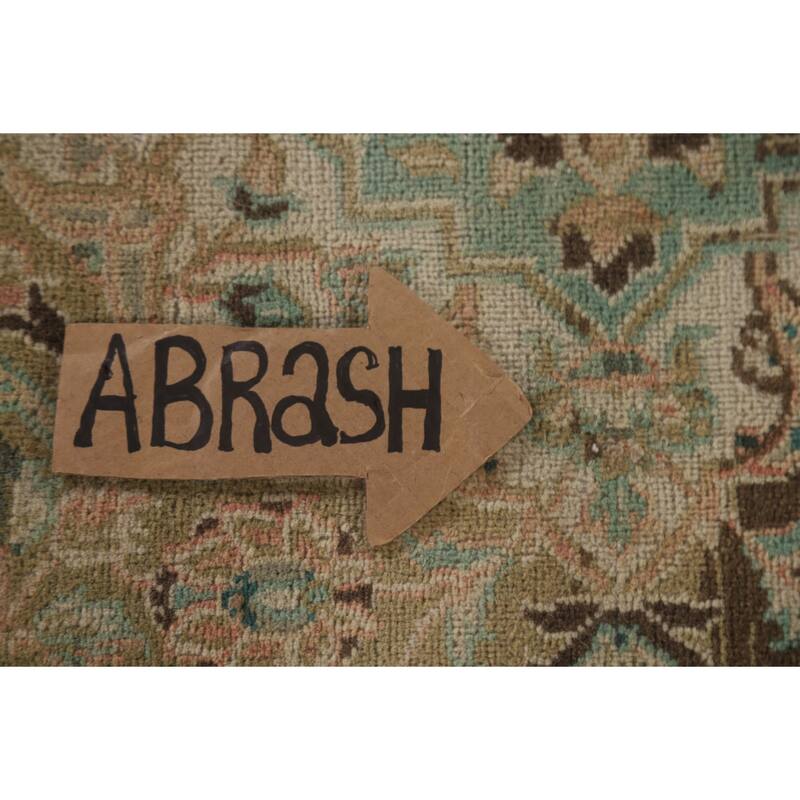 Hand Knotted Oriental 100% Wool Carpet Traditional Floral Peach Kashan Area Rug - 12' 5'' X 9' 5''