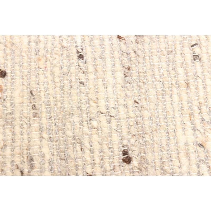 ECARPETGALLERY Braid weave Sienna Tan Wool Rug - 5'0 x 7'10