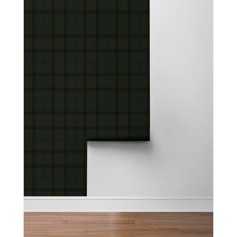 Seabrook Designs Tailor Plaid Prepasted Wallpaper
