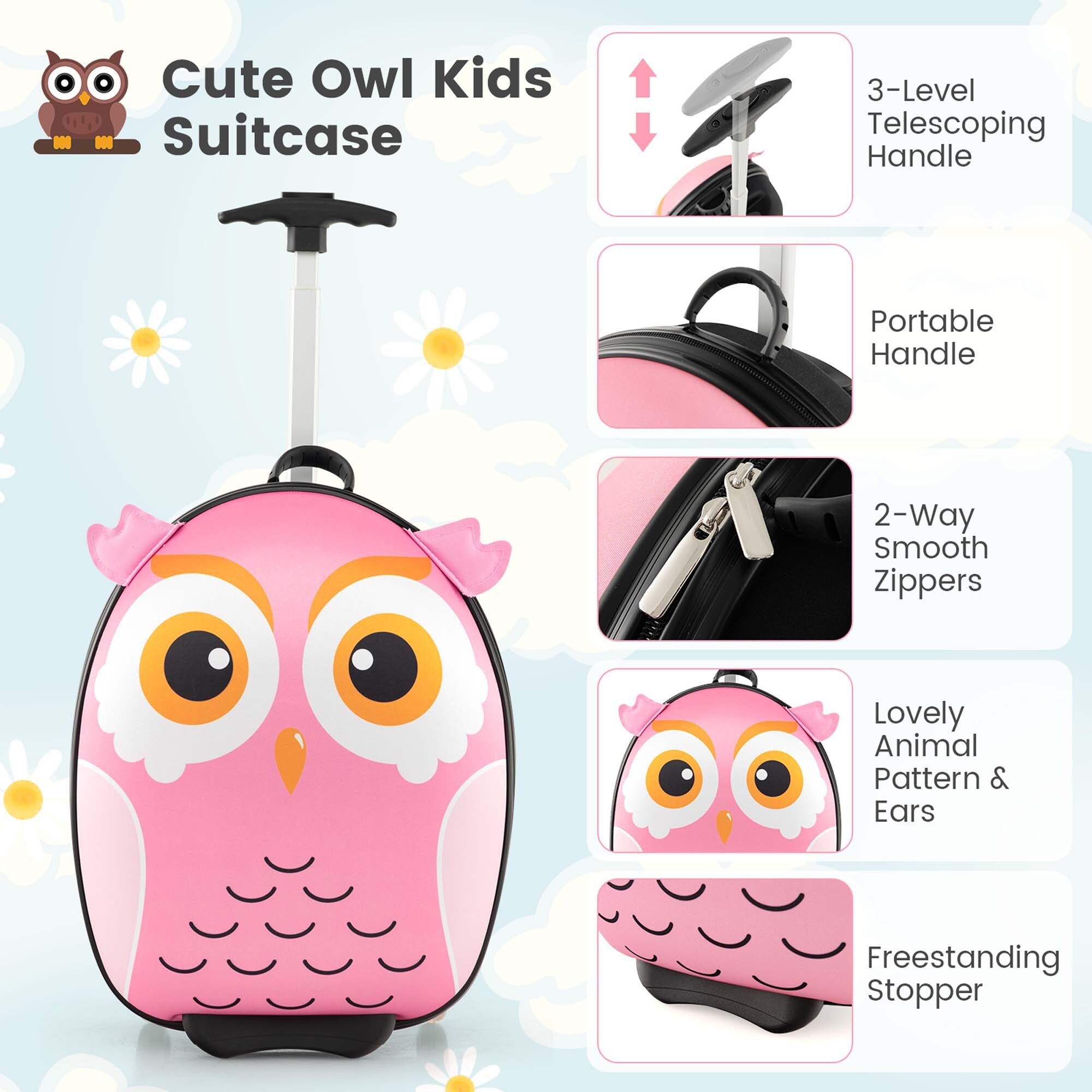 Owl luggage sales set