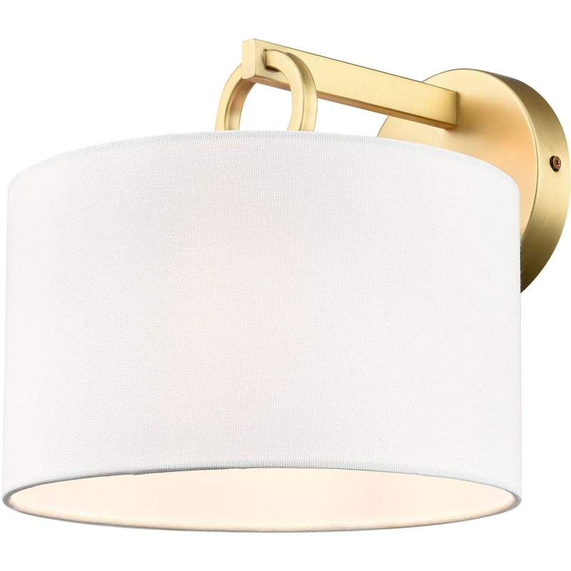 Millennium Lighting 211001 Braxstan 10" Tall Wall Sconce with Linen - Vintage Brass
