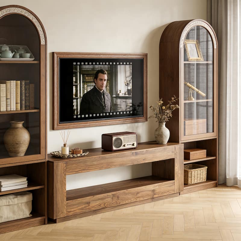 70.86" Solid Wood TV Stand Media Console