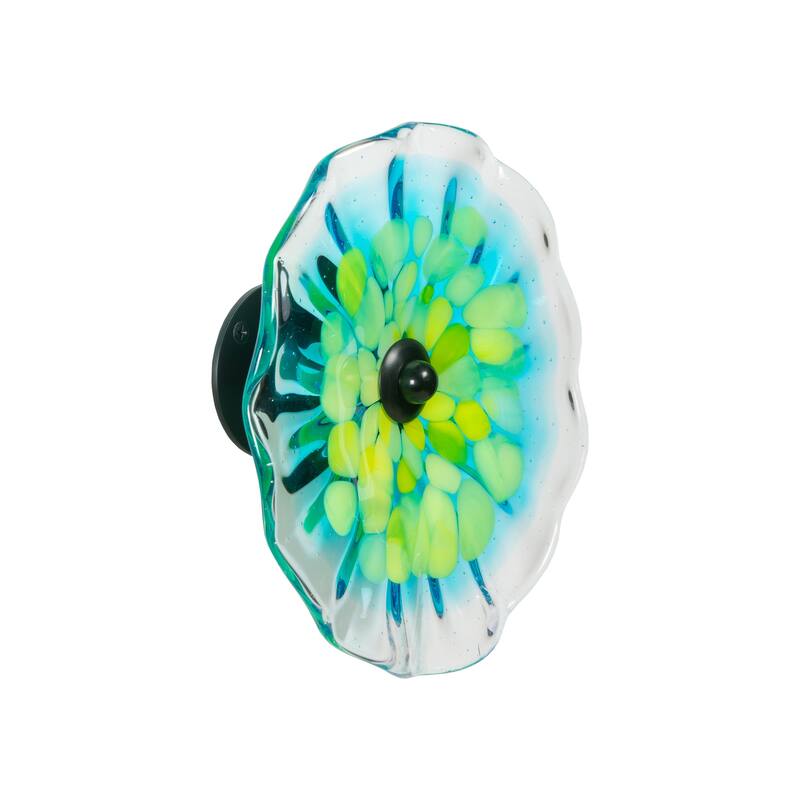 8IN Diameter Sprito Flower Art Glass Wall Décor