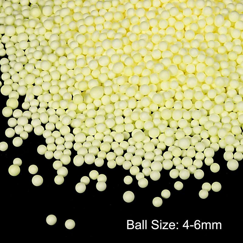Foam Beads Foam Balls for DIY Craft Decoration, 1 Pack Approx 8000pcs - Yellow - 4-6mm