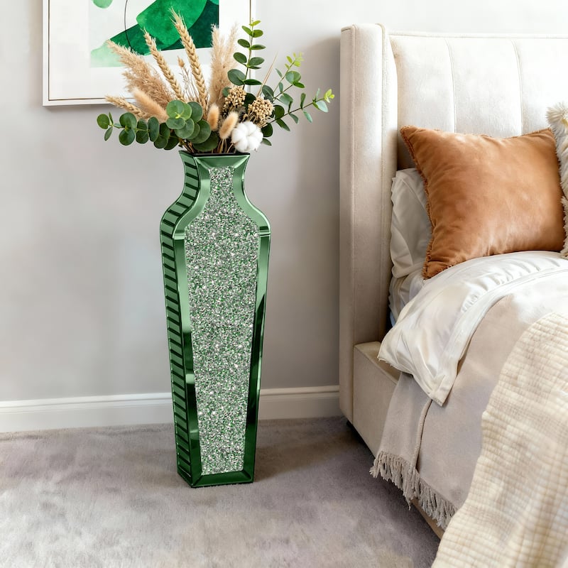 Glass Floor Vase Crystal Home Decor