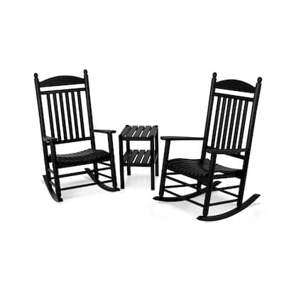 POLYWOOD Jefferson 3-piece Outdoor Rocking Chair Set
