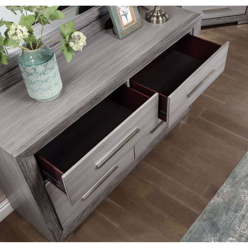 Nightstand with USB Ports, Sofa Side Table with 2 Drawers, Coffee Table with Solid Wood Handles and Metal Legs