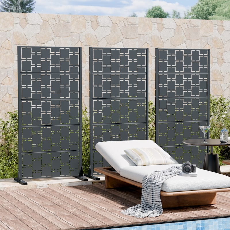 6 ft. H x 4 ft. Metal Privacy Screen Free Standing