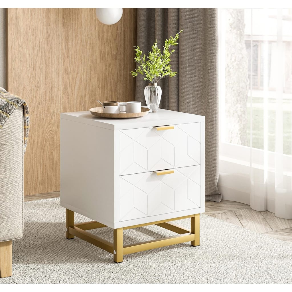 Drawer Dresser, Small Dresser＆Chest of Drawers, Modern Nightstand for Bedroom, End Table with Drawer