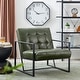 preview thumbnail 23 of 108, Glitzhome Set of Two 30.5"H Mid-Century PU Leather Tufted Accent Chairs