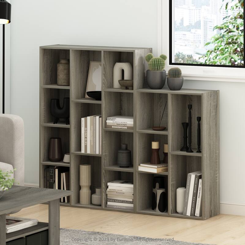 Furinno Luder 5-Cube Reversible Open Shelf, Blackwood
