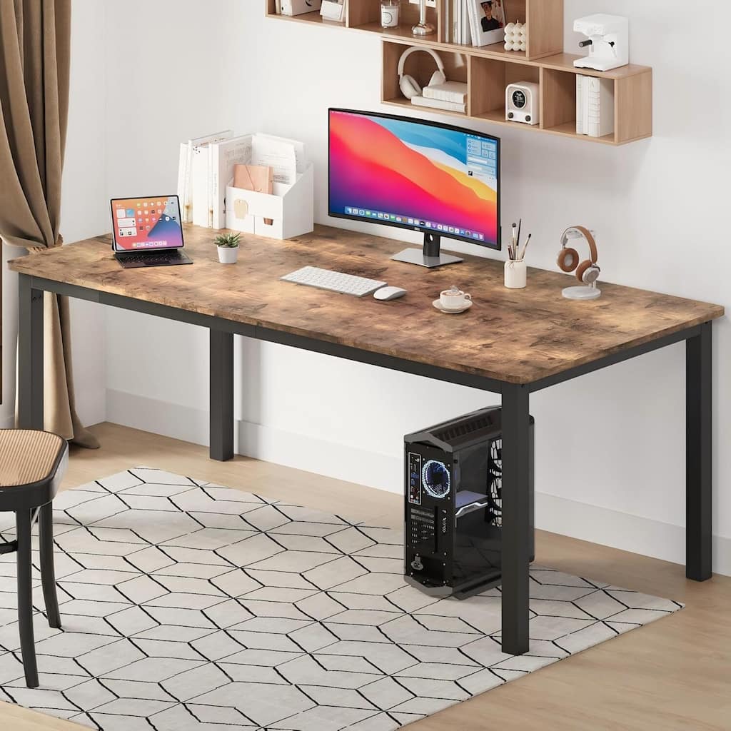 79 Inch Dining Table for Dining Room, Living Room - N/A