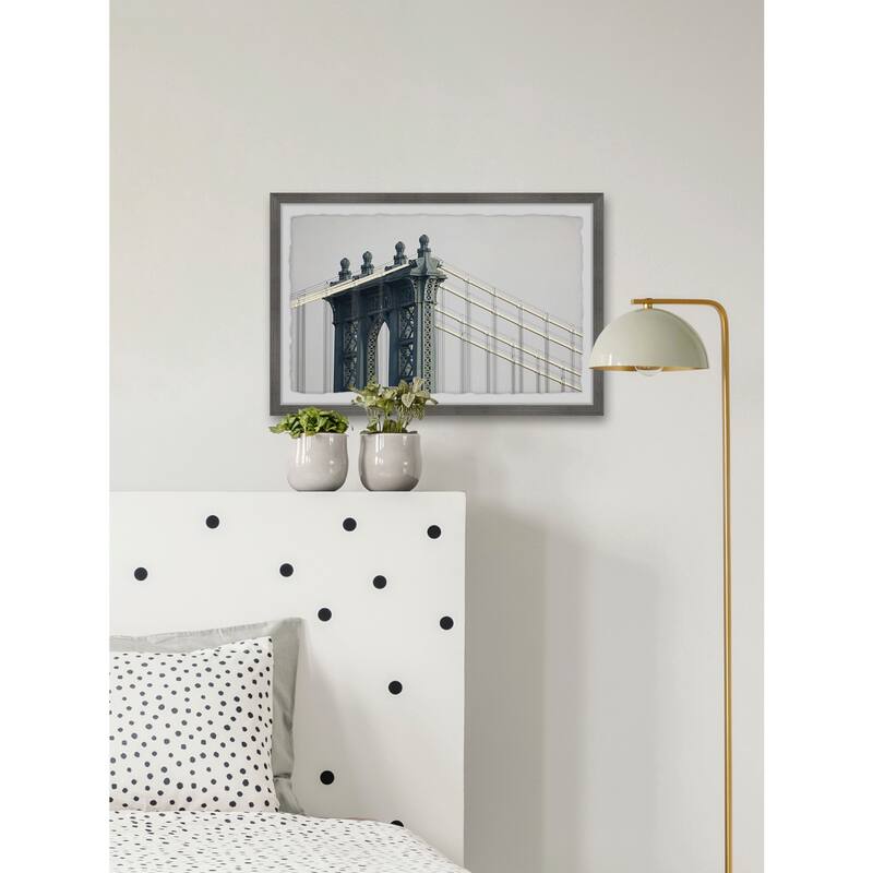 Bridge Framed Print - Medieval Moods Wall Art Canvas - Living Room Decor 36x24